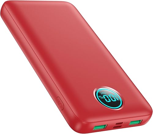 Cargador portátil con pantalla LCD de 30,800 mAh, cargador de batería PD de 25 W, carga rápida + QC 4.0, carga rápida de teléfono, batería de tres