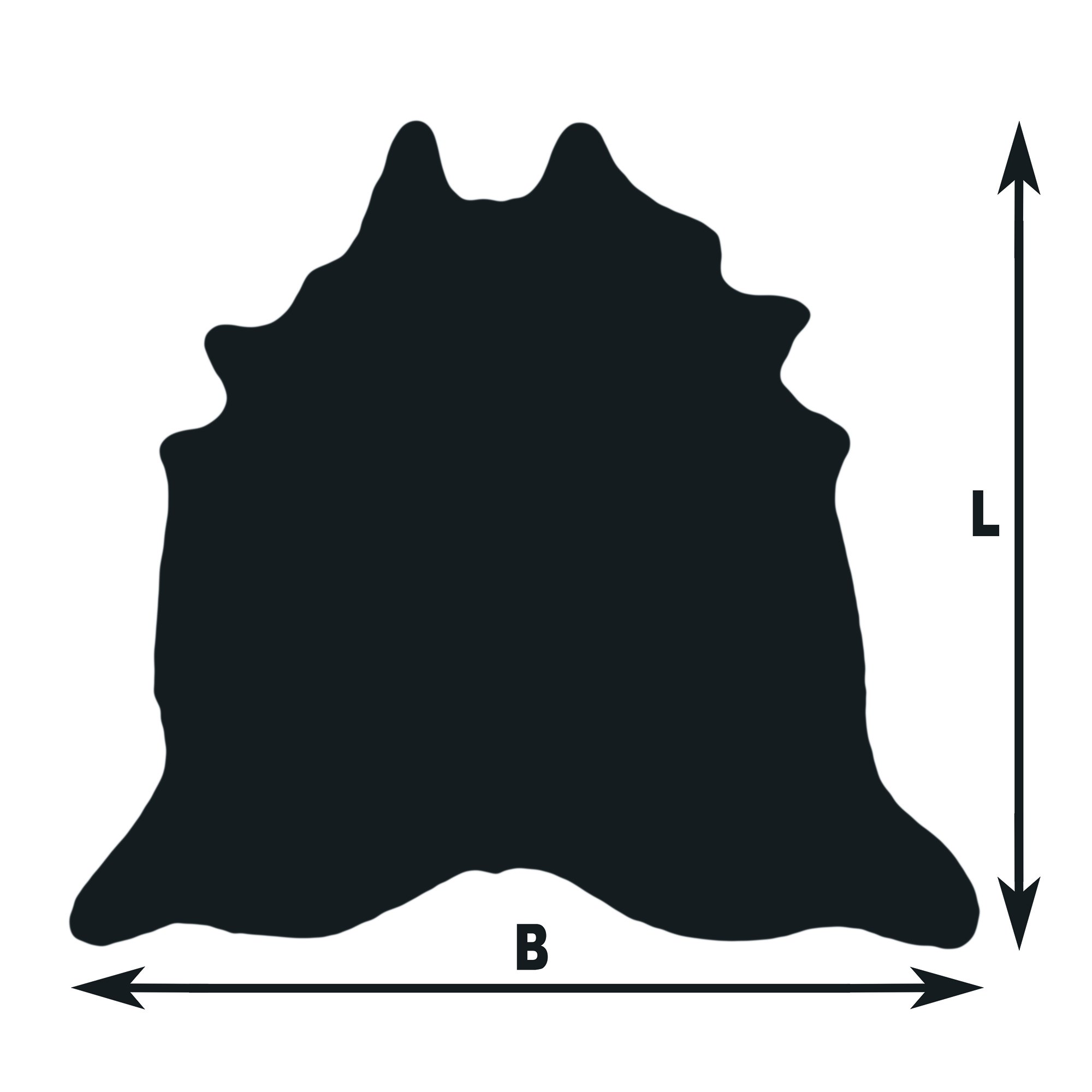 Tapis en peau de vache de qualité supérieure - Noir - Produit naturel unique en provenance d'Amérique du Sud - Peau de vache véritable