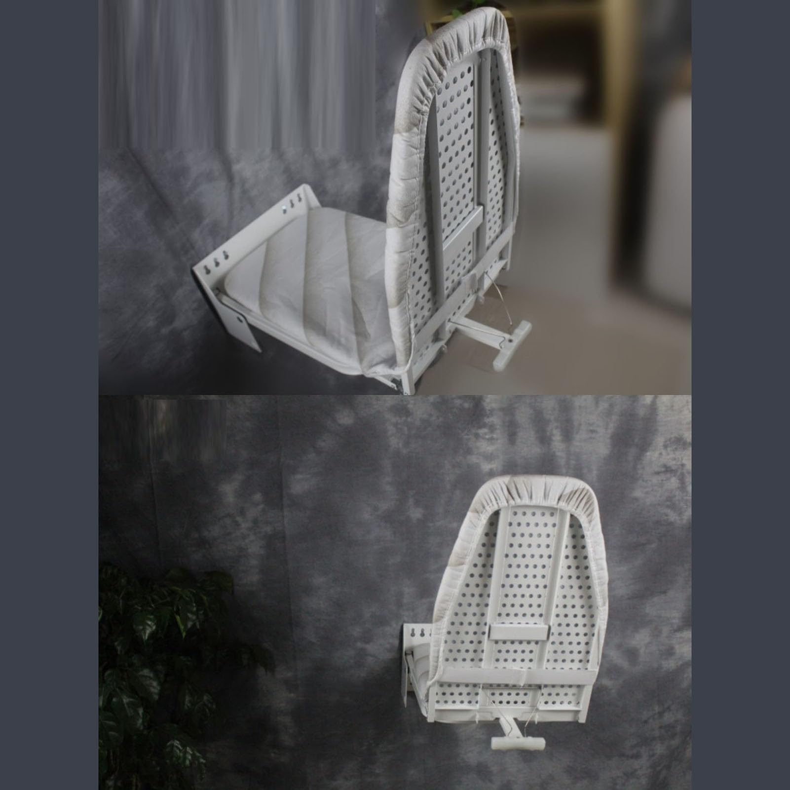 Questo ASSE da Stiro a Parete, Compatto e salvaspazio, Pieghevole, è Ideale per Piccoli spazi Come Lavanderia, Camera da Letto, Guardaroba e Appartamenti.