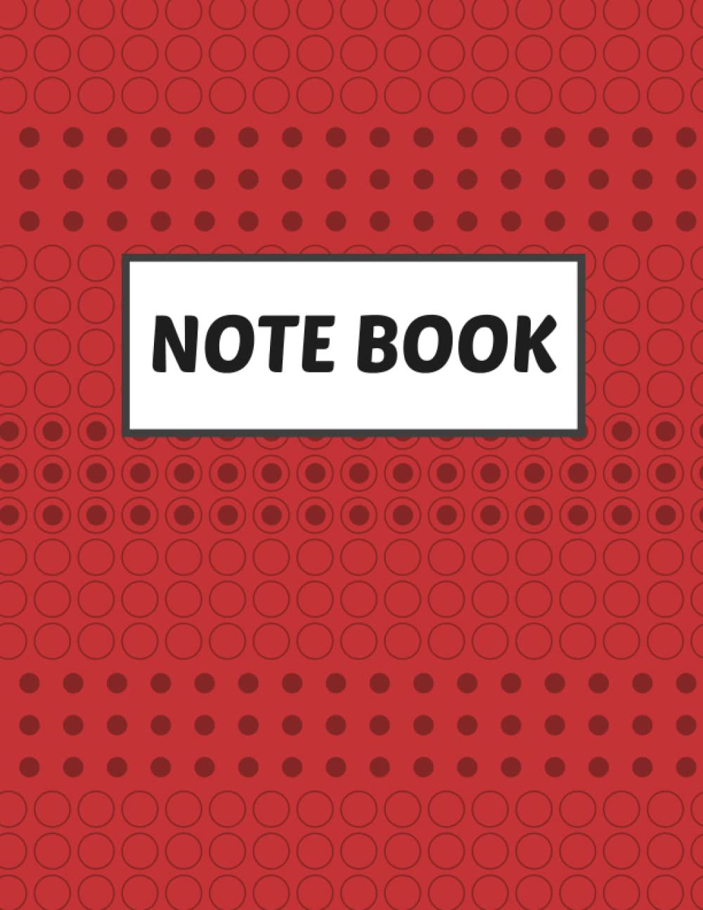 Note Book: by Ruster Pixels | red | 1 Subject| College Ruled Paper,100 Sheets| Colored Note Books| Lined Paper| Home-School Supplies for College ... spacing 11/32”| Assorted Colors & Design.