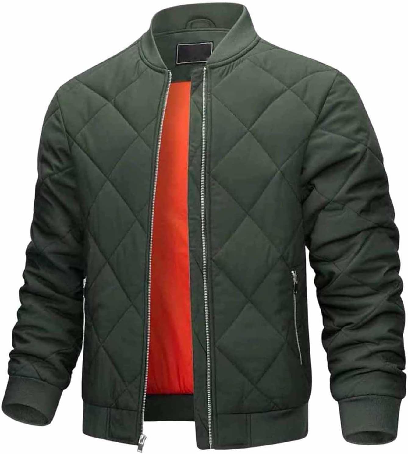 Men's Bomber Jacket Puffer Zip Up Thermal Quilted Warm | Men's Bomber Jacket Puffer Zip Up Thermal Quilted Padded Lightweight Warm Jackets Casual Spring Fall Winter Coat