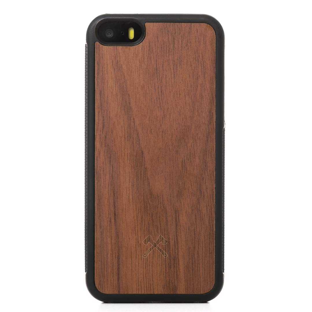 Woodcessories - Real Walnut Case Compatible with iPhone 5/ 5s/ SE (2016), EcoBump