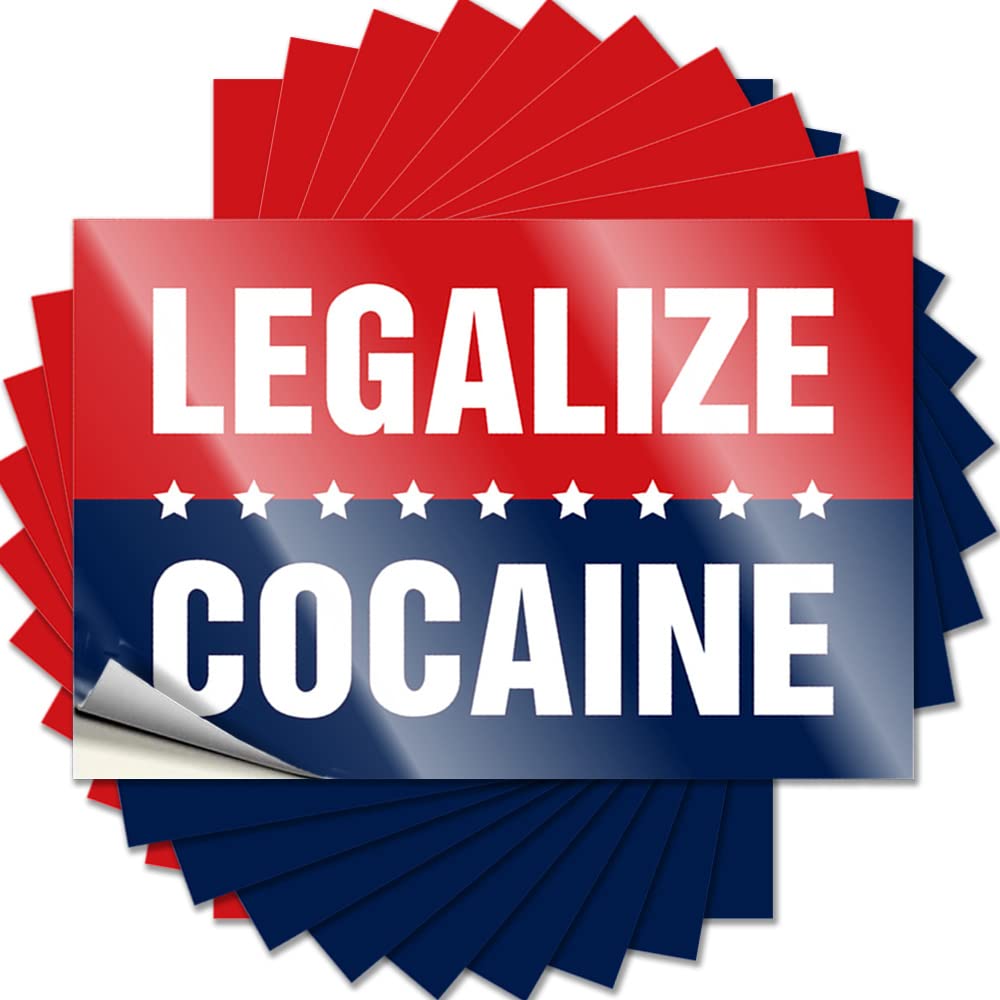 Decals Funny Bar Decor Easy Apply | Legalize Cocaine Winter Garage Peel and Stick(8X12CM)