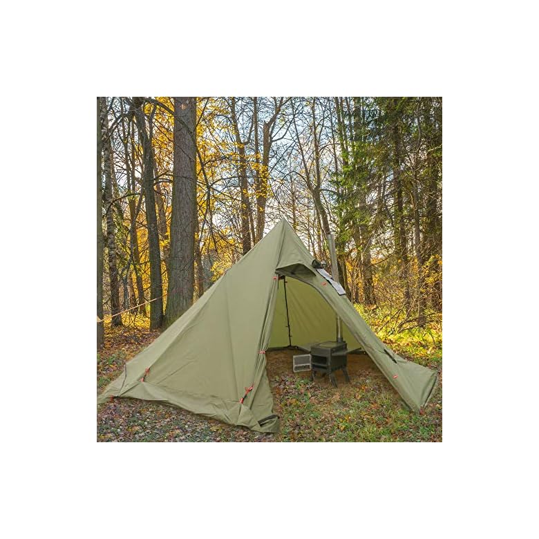 Fltom Camp Tent Stove, Portable Wood Burning Stove High Efficiency