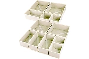 12-Pack Neutral Nursery Decor Storage Organizers