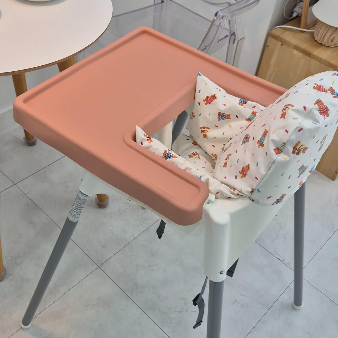 Set de table en silicone à couverture complète pour chaise haute IKEA Antilop, sets de table en silicone, accessoires de chaise haute IKEA, plateau de chaise haute, napperons pour garçons et filles,