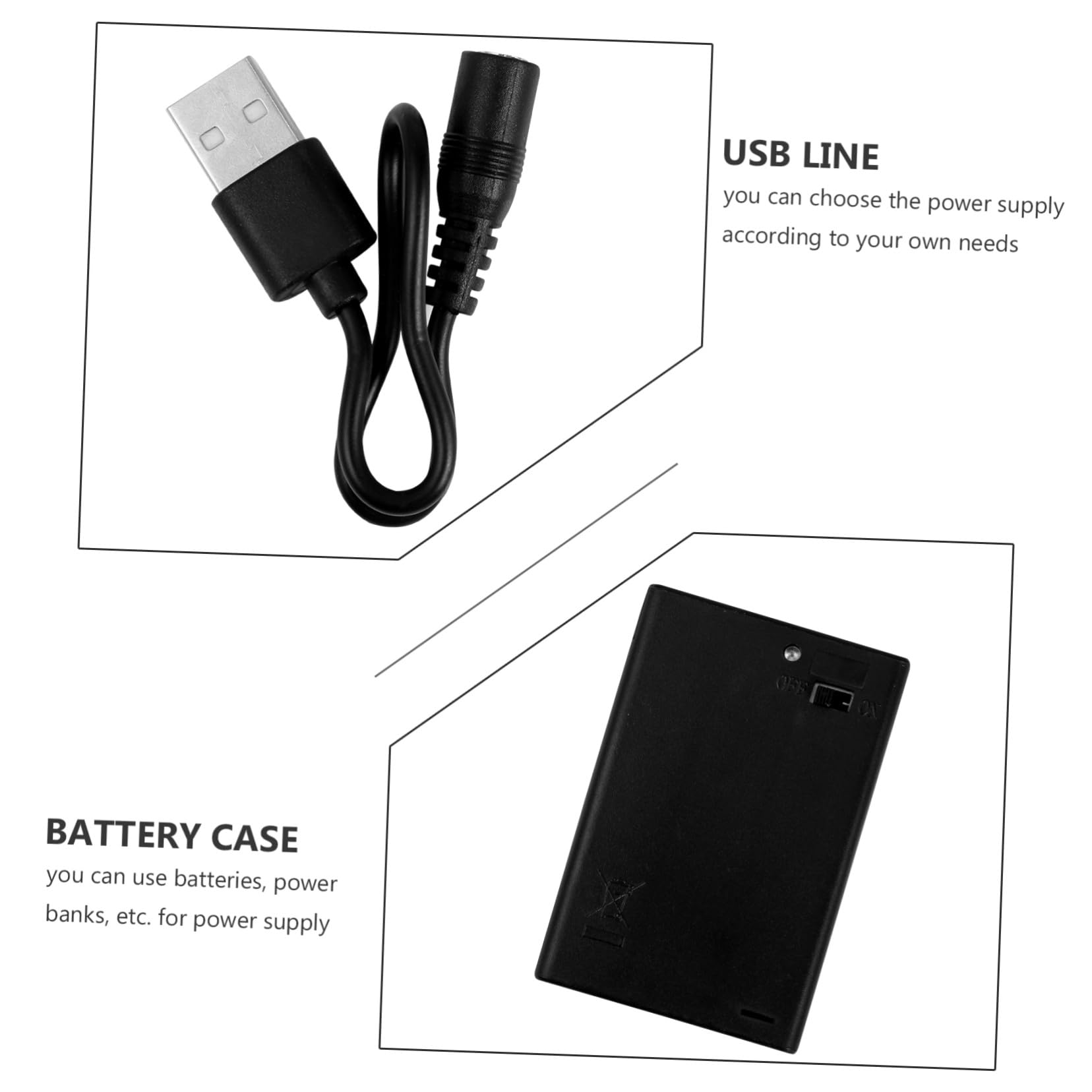 SUPVOX Calcetines Calefactables USB para Invierno Calcetín Térmico de Algodón Batería Recargable Paquete 3 Piezas 1 Par de Calcetines 2 Cajas de Batería 2 Cables USB para Deportes al