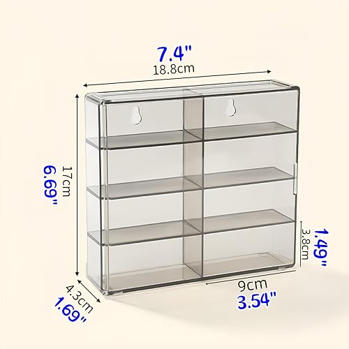 Miniatura 4 de Hot Wheels - Estuche de exhibición de montaje en pared, almacenamiento de pared de coche de juguete 164, organizador de coche de 4 piezas, 32