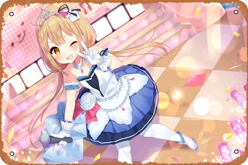 The Idolm@ster The Idolm@ster: CinderellaStarlight Stage Anzu Futaba Anime Poster Home Wall Art Decoration Retro Metal Tin Sign 8x12 inch