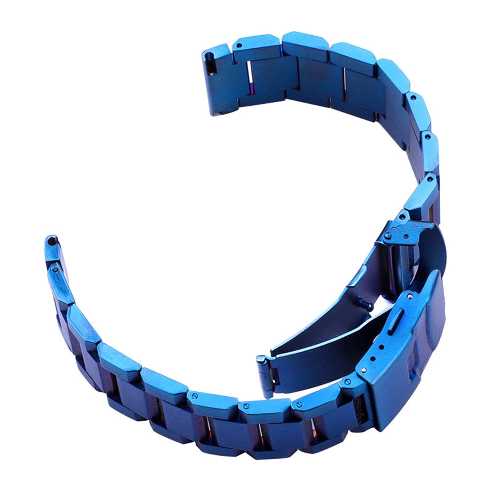 Bracelet de montre en acier inoxydable 18 mm 20 mm 22 mm 24 mm Bracelet en métal brossé Accessoires de rechange Bracelet (couleur du bracelet : noir, largeur du bracelet : 22 mm) Bon, Rose Gold