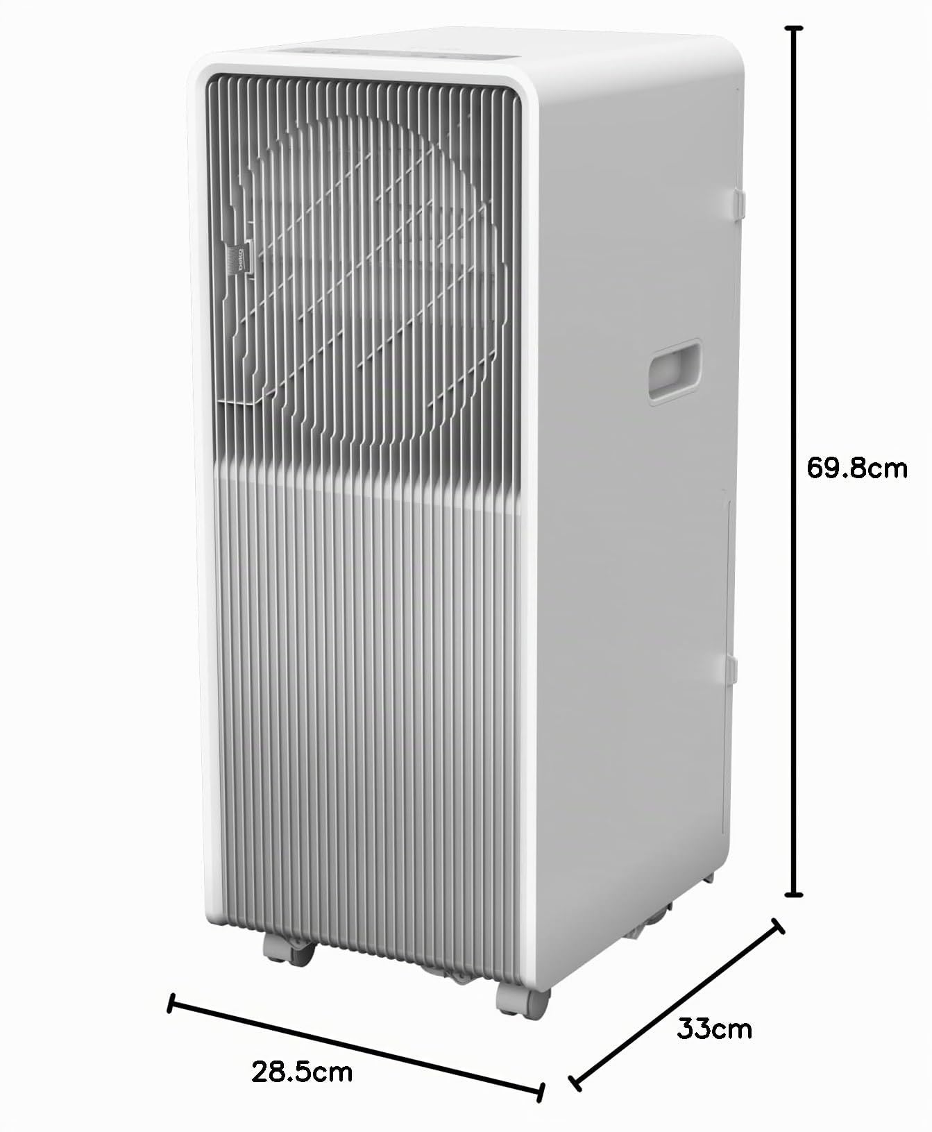 Beko - BP409C - Climatizzatore Portatile, 9000 Btu/h, Raffrescamento, Deumidificazione, Controllo facile e intuitivo, Classe Energetica A - Bianco/Grigio 33,5 x 69,8 x 28,5 cmBP409C