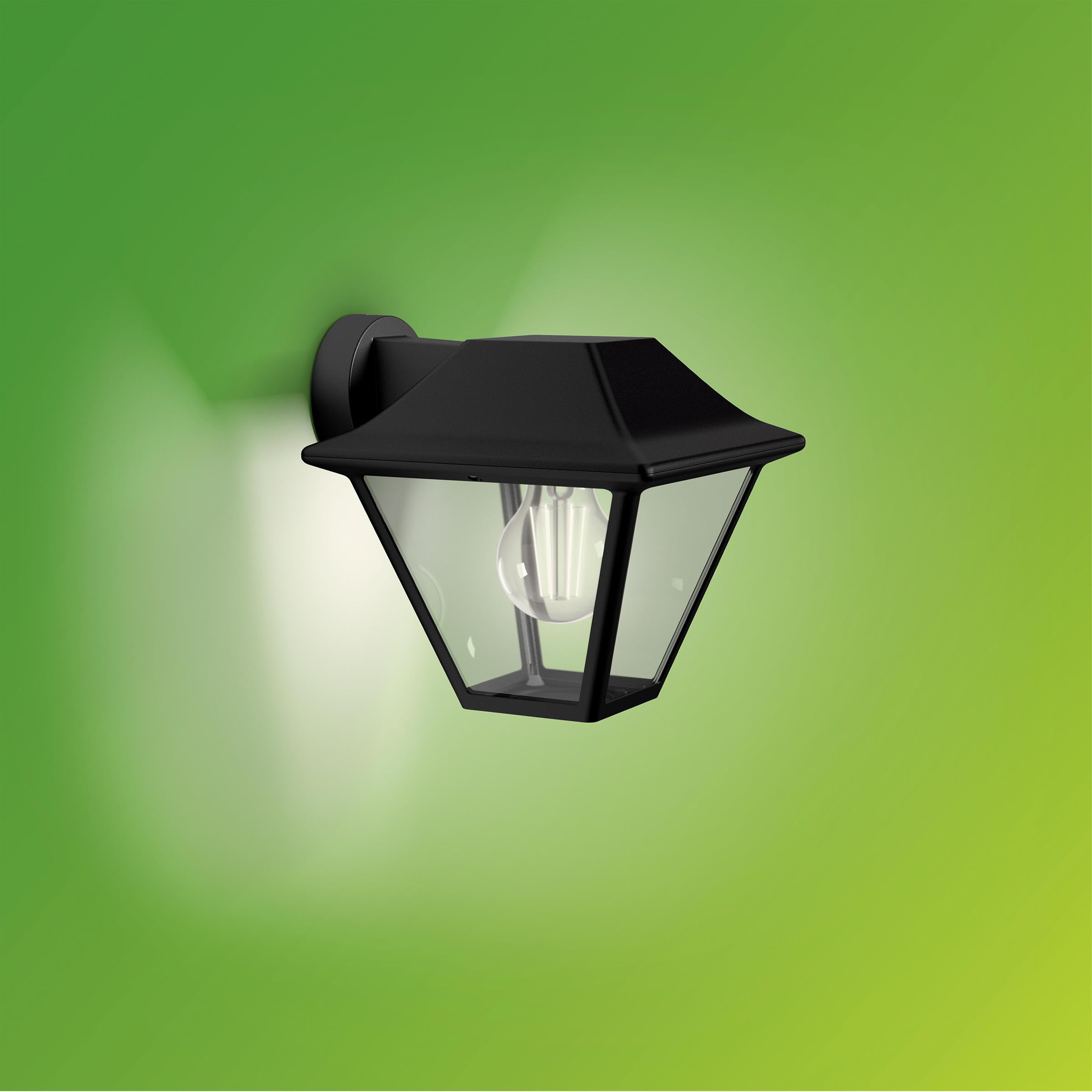 Philips myGarden Alpenglow dış duvar lambası, siyah, plastik