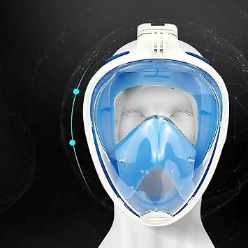 Snorkel Mask, Full Face Snorkeling Mask, Anti Fog Anti Leak Tempered Glass, Mask Snorkel Gear for Adults Youth, Very Suitable for Diving Enthusiasts,Multiple,Pink-Large