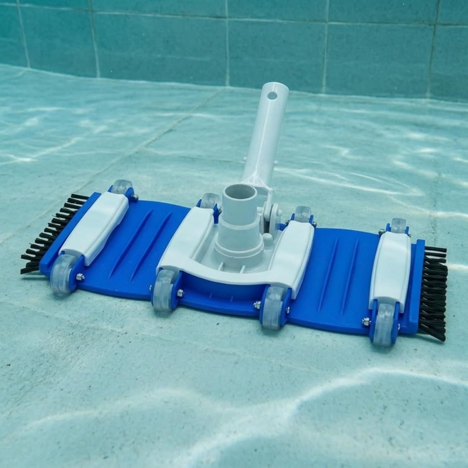 Spazzola Pulizia Piscina con Asta per Pavimento