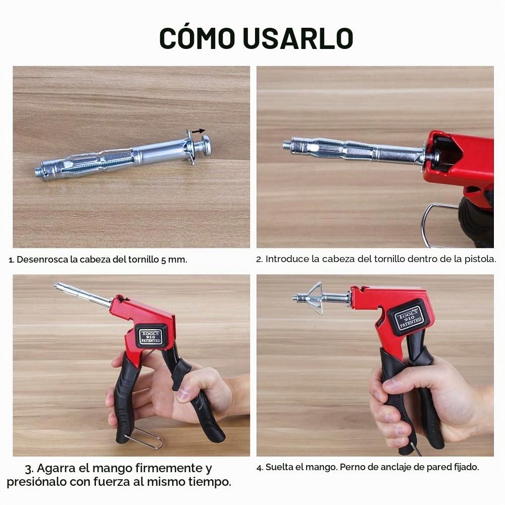 T.K.Excellent Herramienta de fijación de metal robusto para paredes huecas y placas de yeso