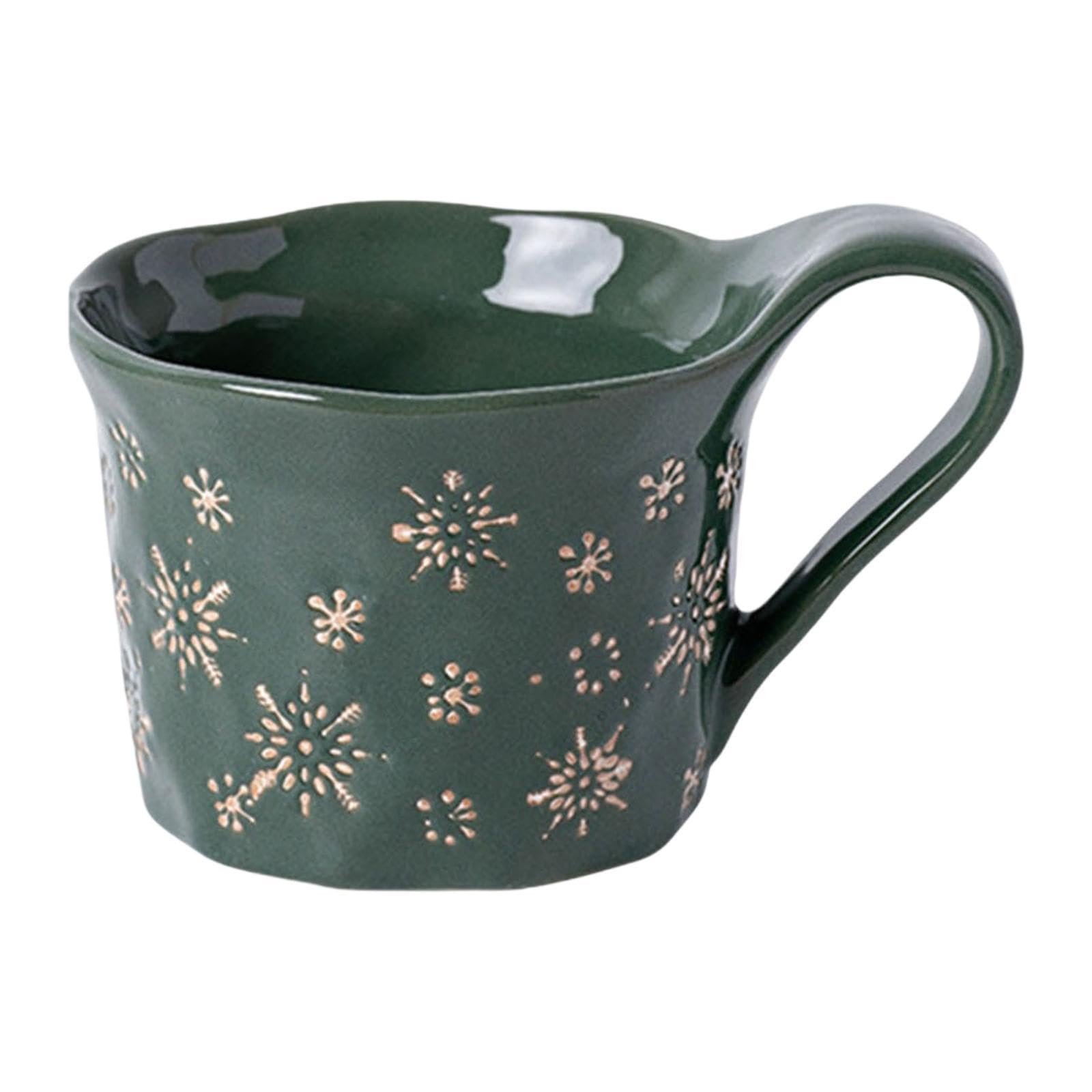 Service de table de Noël rond Qianly avec tasse verte en céramique