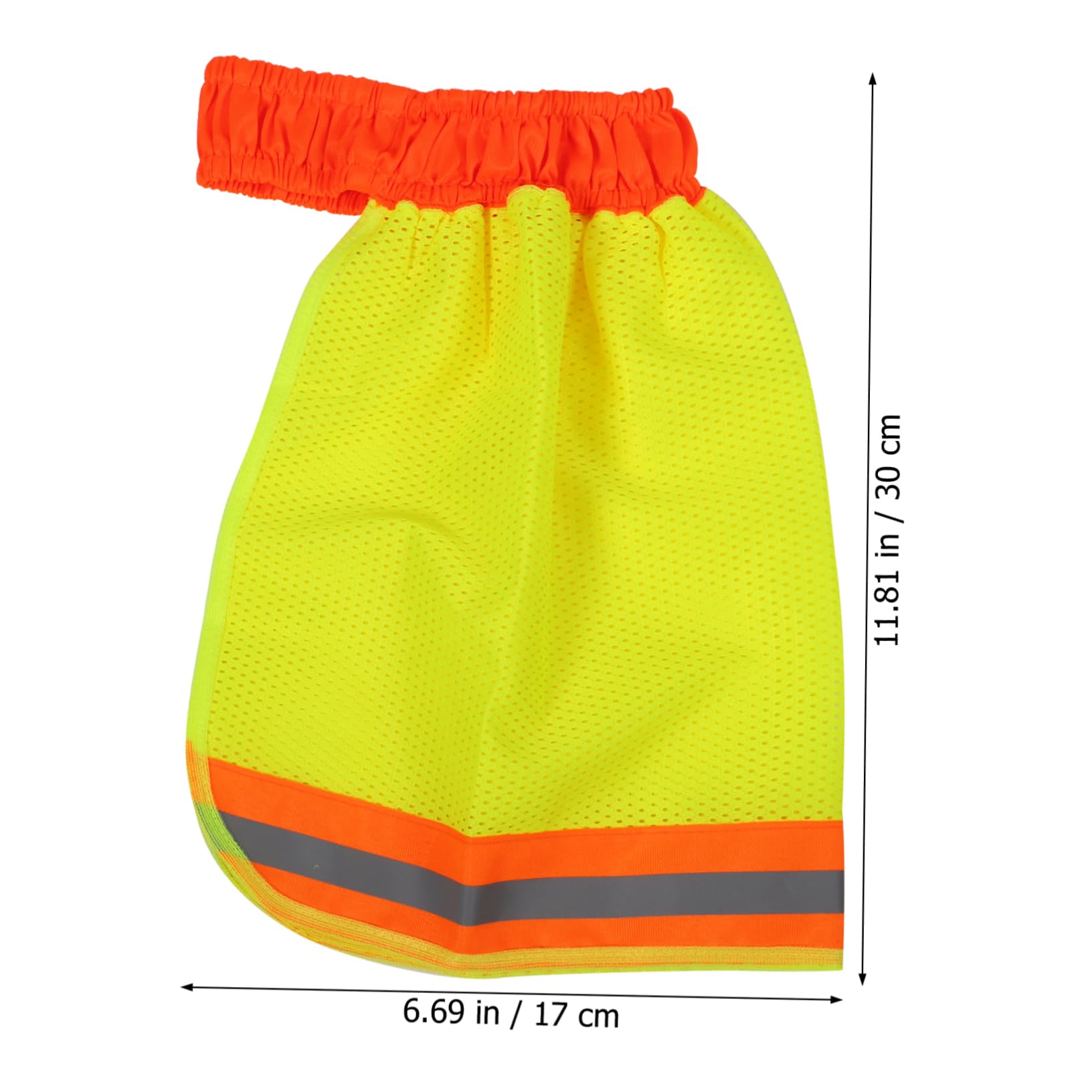 Uonlytech 2 Juegos de Cascos con ala Completa Malla Transpirable Parasol Reflectante Malla de Alta Visibilidad Accesorios de Neón para Hombres Y Mujeres 4 Piezas