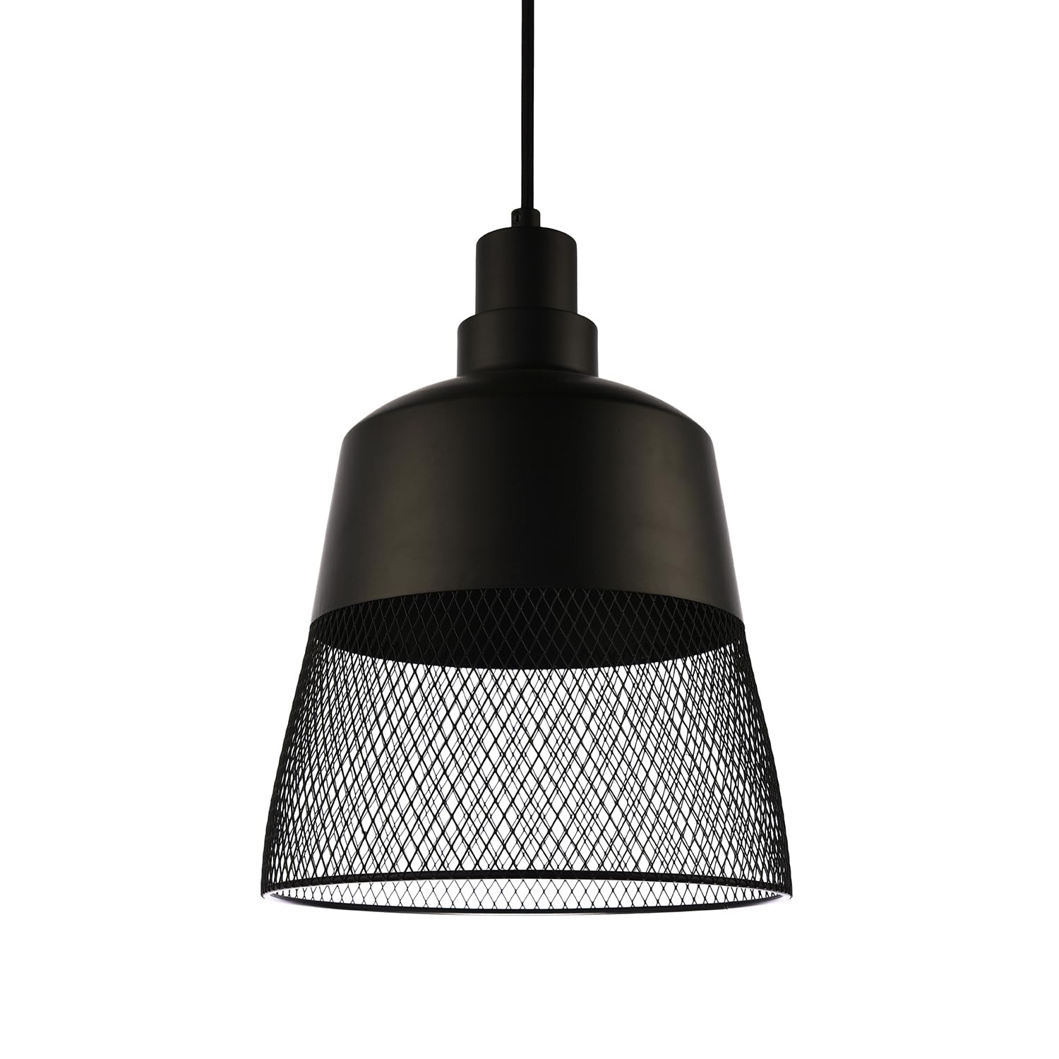 Rackhams Light Industrial Vintage Pendant Shade With Wire Mesh Grill Design