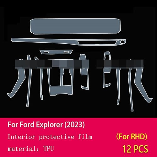 Miniatura 3 de JCAKES Car Interior Center Console Transparent TPU Protective Film Anti-Scratch Repair Film Accessories PPF refitfor Ford Explorer 2023