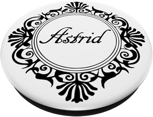 Miniatura 2 de Astrid Name First Name Black White Ornament Decor Frame PopSockets Swappable PopGrip