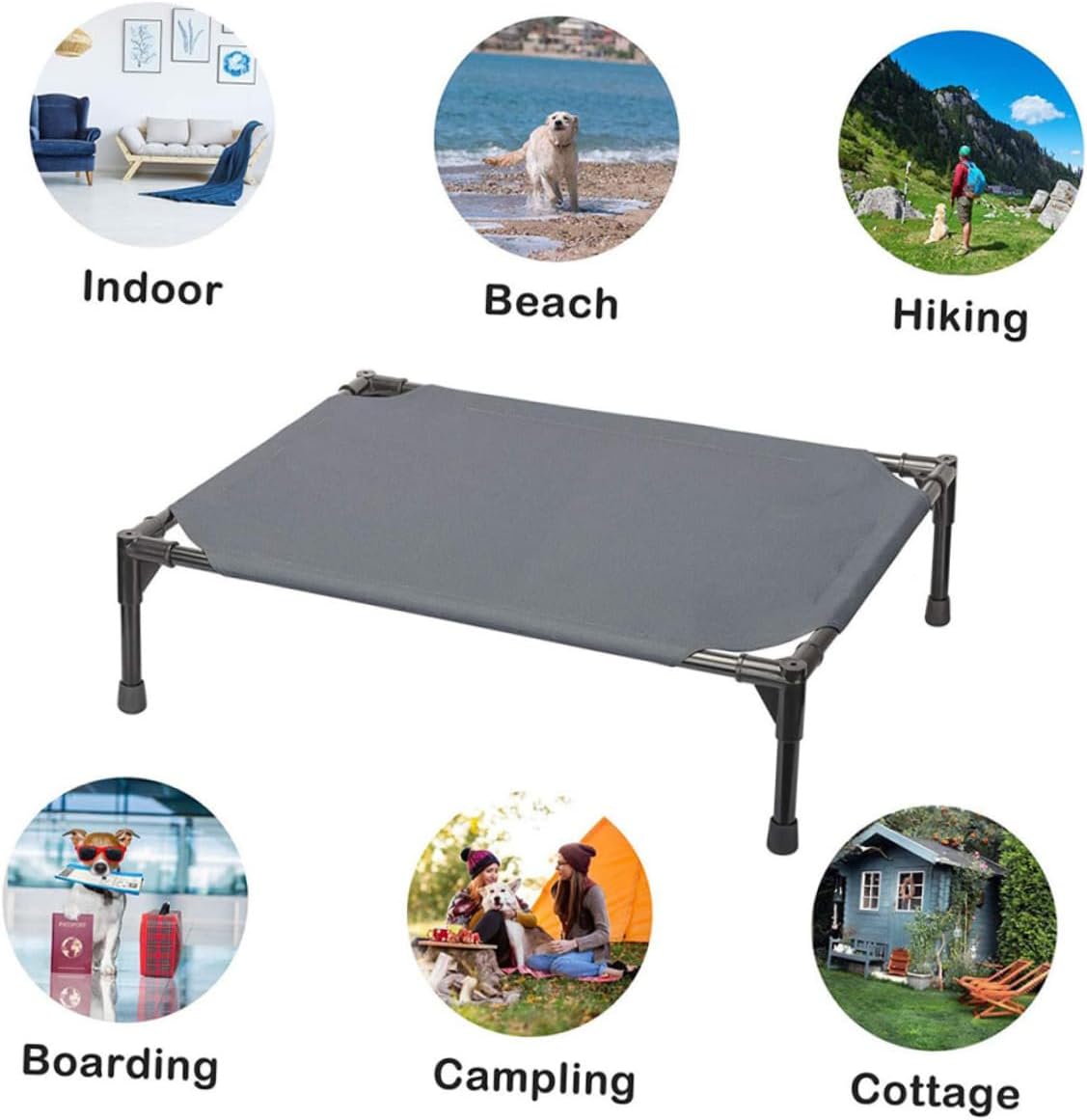 BESPORTBLE Detachable Cover Elevated Dog Bed Washable Dog Bed Raised Platform Pet Supplies