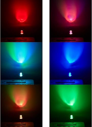 Miniatura 6 de CHANZON 20 luces de diodo LED de parpadeo lento RGB de 0.118 in preconectadas (lente transparente redonda transparente CC 12 V) con resistencia de