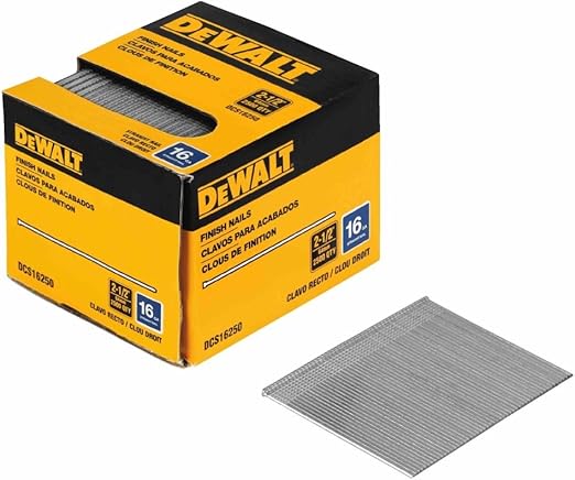 DEWALT DCS16200 2 Pack 2-Inch 16 Gauge Straight Finish Nail, 2,500/Pack2