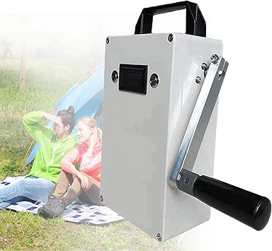 Portable Generator Hand Crank Generator,150w 220v Portable Power Station Hand Crank Charger Dynamo Camping Generator Outdoor Emergency Generator for Phones Laptops Charging,110V