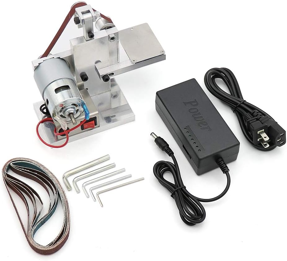 Grinder Mini Electric Belt Sander with Power Adapter DIY Polishing Grinding Machine Cutter Edges Sharpener Belt Grinder Sanding