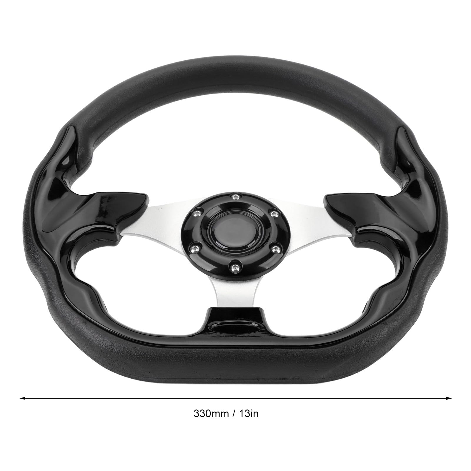 Volante Sportivo Stile 13 Pollici con Presa Migliorata, Materiale PU, Maneggevolezza, Installazione Facile, Adatto per la Maggior Parte dei Veicoli e Auto,