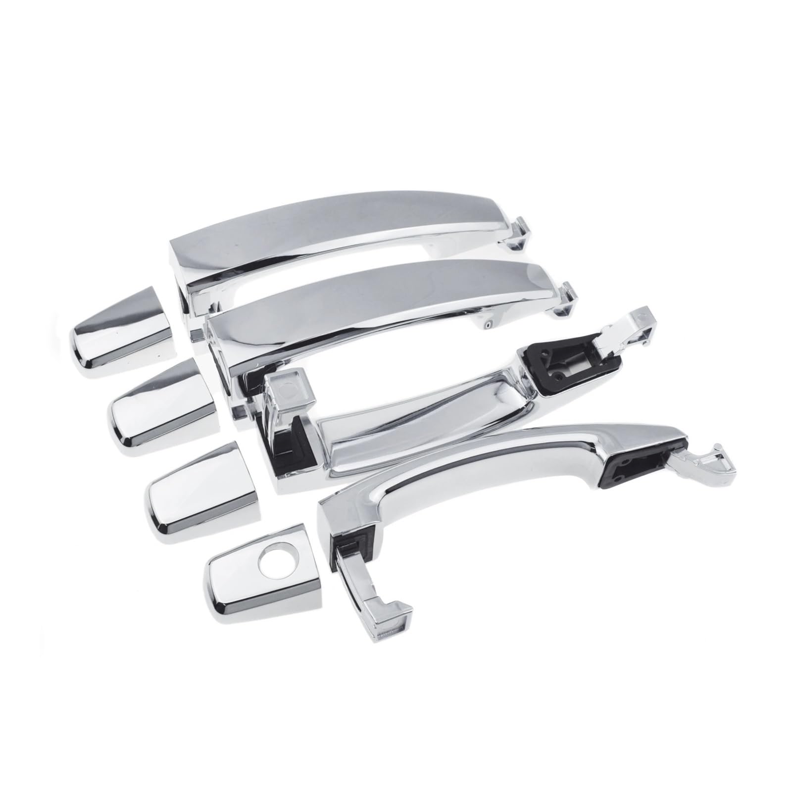 Nokrgqw 4 Sides 1 Hole Left Handle Passenger Chrome Front Or Rear Left Or Right Outside Exterior Door Handle For Chevrolet For Captiva For Sport For Aveo For Saturn For Vue(4 Sides 1 Hole)