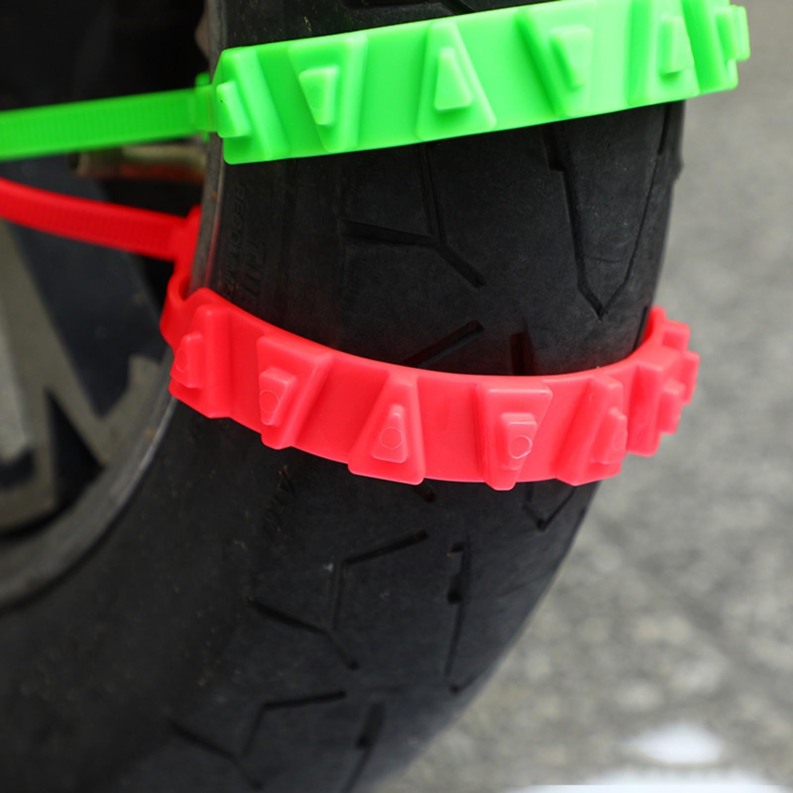 Fascette stringicavo per catene da neve, per moto e biciclette, 20 catene antiscivolo per pneumatici per neve, fascette per pneumatici da neve, impugnature per pneumatici per moto per guida