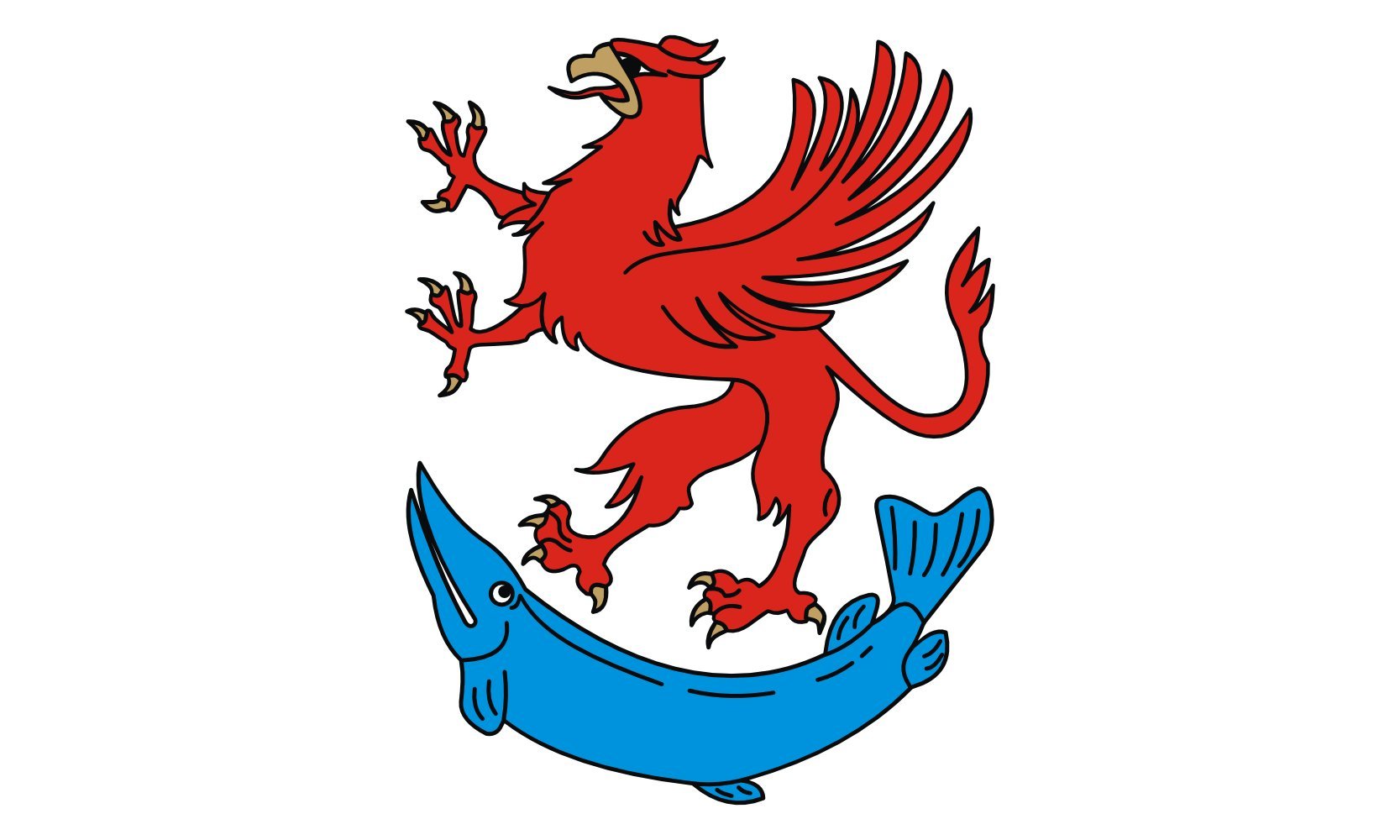 Drapeau Large POL powiat stargardzki avec finitions haut de gamme résistantes