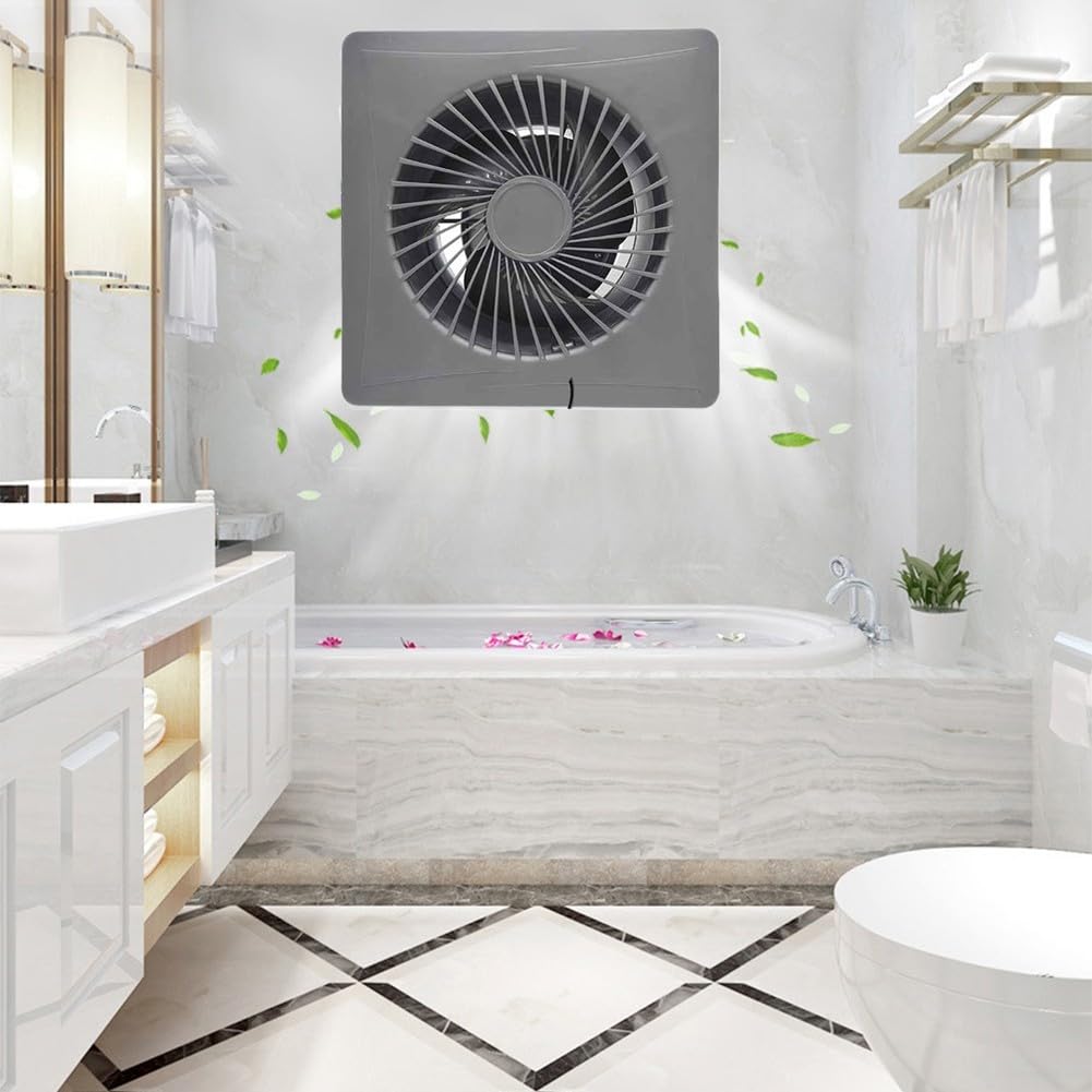 Oniissy Kit de ventilateur à panneau solaire, 12 V, étanche, extracteur d'air, équipement de ventilation extérieure, mini ventilateur pour serre, animal de compagnie, chien, poulailler (10,2 cm)