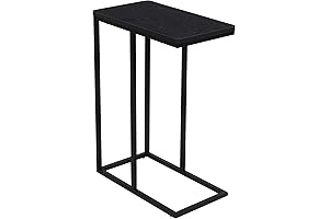 Narrow Rectangle Side Table in Black Oak gives Industrial-strength support to any room
