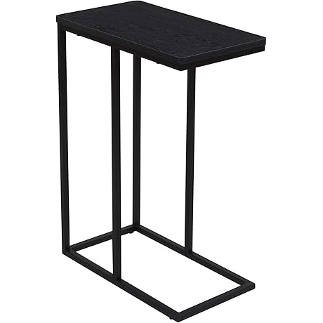 Narrow Rectangle Side Table in Black Oak gives Industrial-strength support to any room