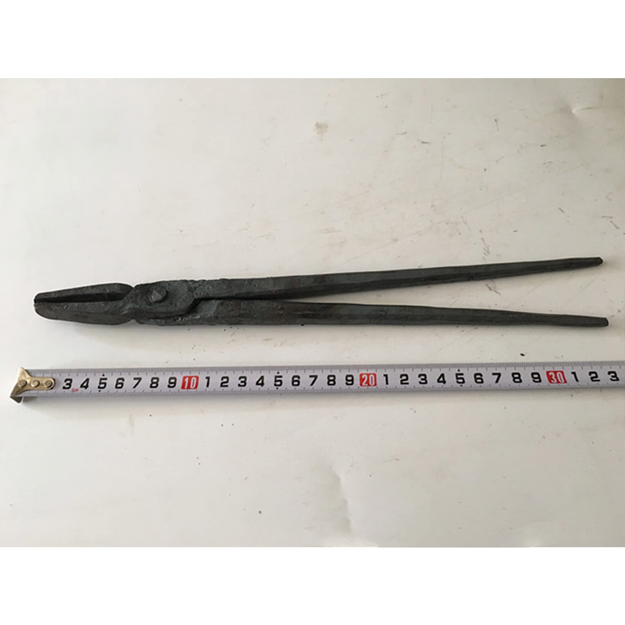 Tenaza de forja Pinzas planas Pinza de herrero 320mm 450g Pinzas de forja tornillo de banco yunque para la fabricación de cuchillos Forja del yunque del herrero herrero
