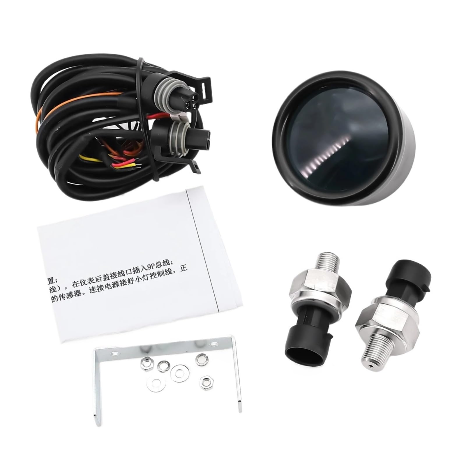 Manometr 52mm niebieska dioda LED podwójny cyfrowy wyświetlacz wskaźnik zawieszenia pneumatycznego jazda pneumatyczna z czujnikami 1/8NPT dla DC 12V 24V, Precyzyjny Pomiar