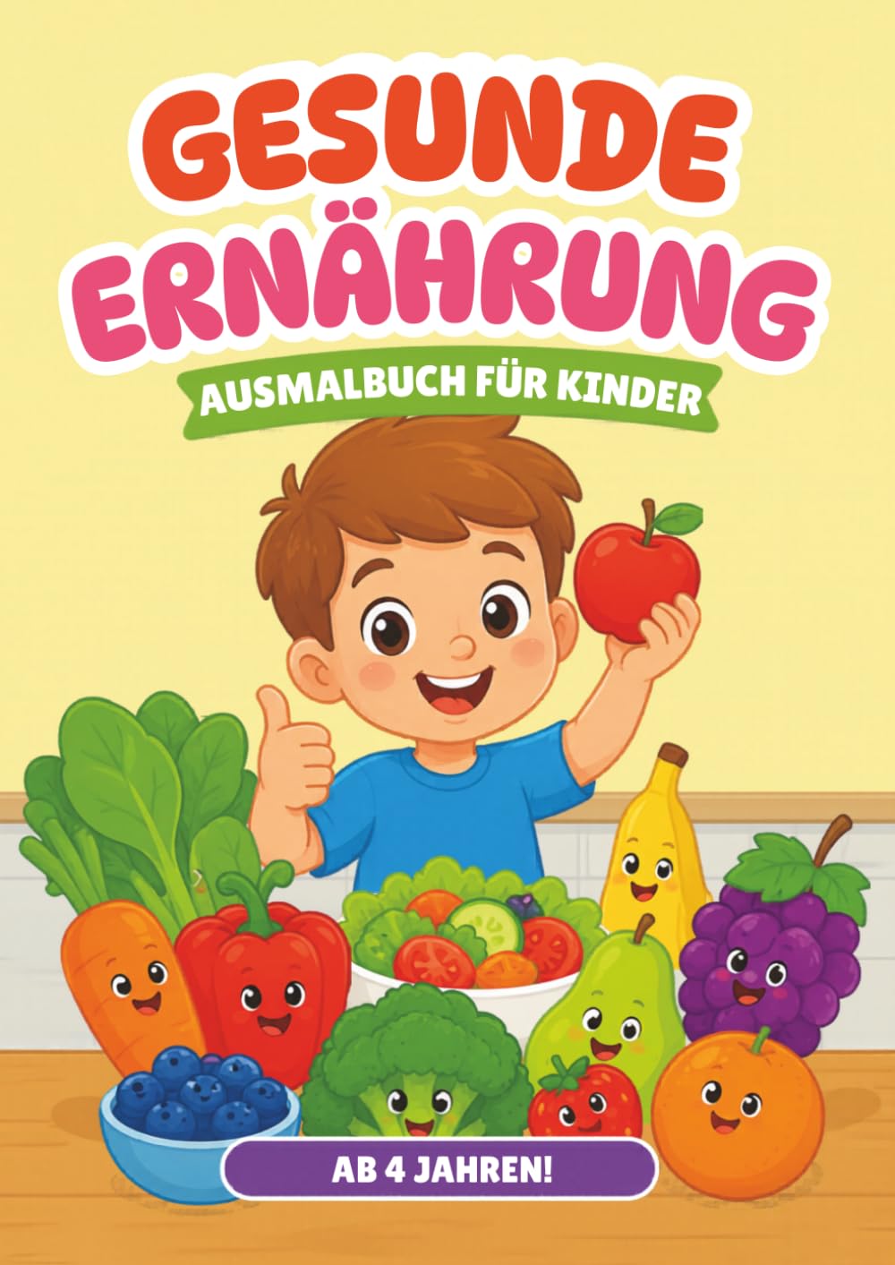 Gesunde Ernährung: Ausmalbuch für Kinder