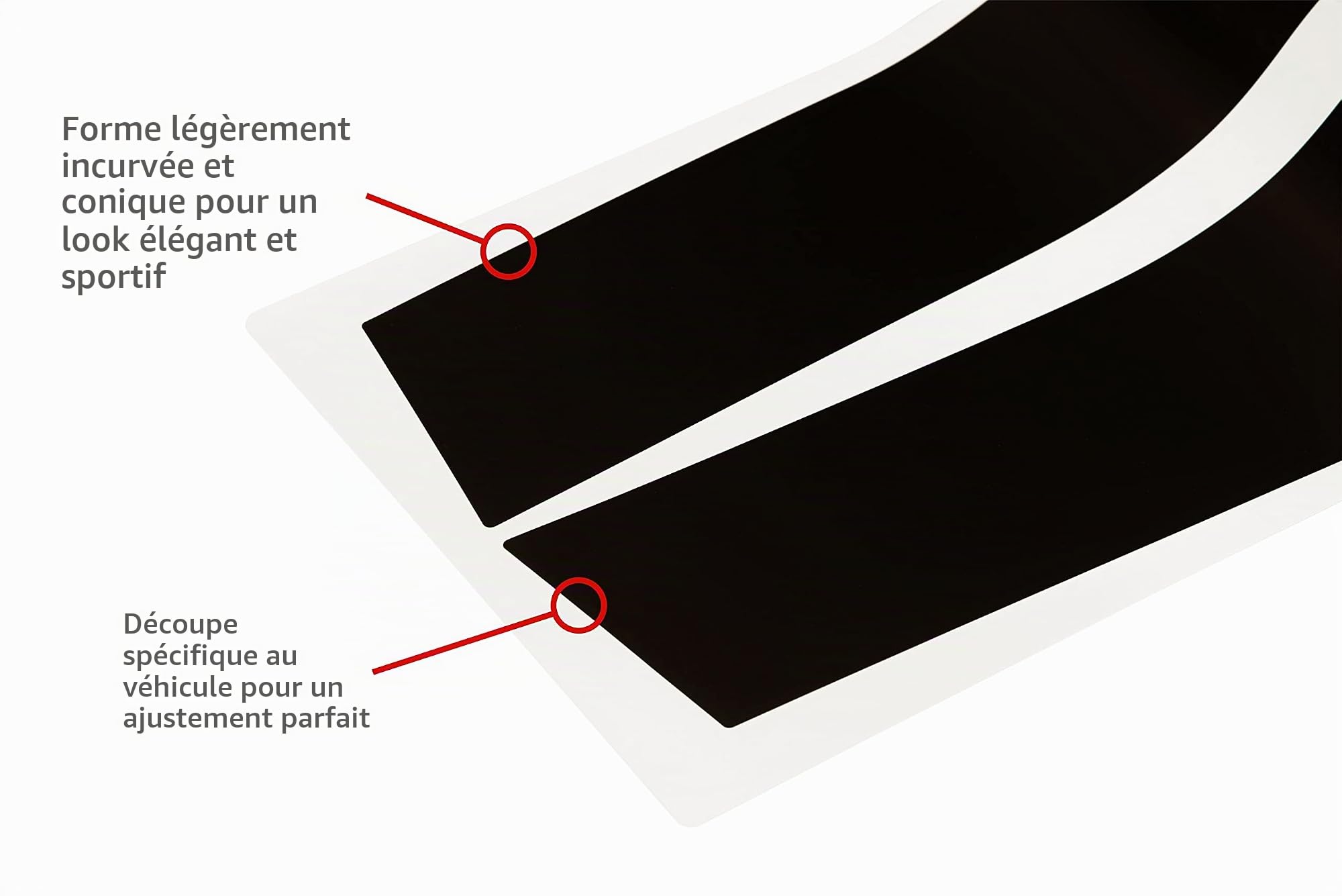 1013 Bandes de capot compatibles avec Mini One Cooper S JCW R55 R56 R57 (noir)