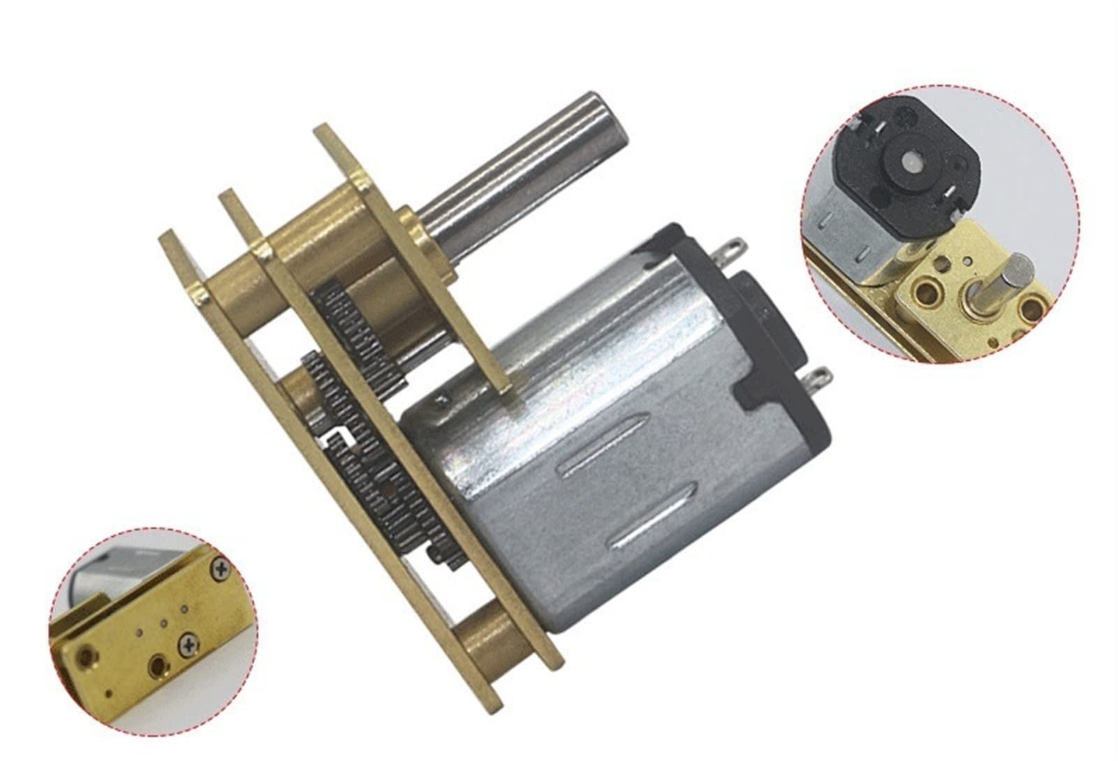 Motoréducteur JGA1024-N20 DC3V Motoréducteur, Micro N20 Basse Vitesse ??Moteur, DIY Robot Intelligent ??Séchoirs Automatiques Moteur Accessoires Électriques (Size : 3V 1000RPM)