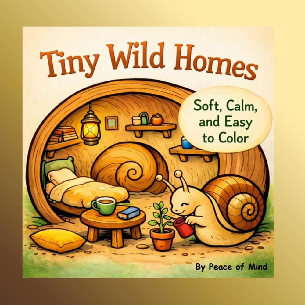 Tiny Wild Homes Coloring Book: Inside the Cozy World of Animal Hideaways (Peace of Mind Coloring Books)