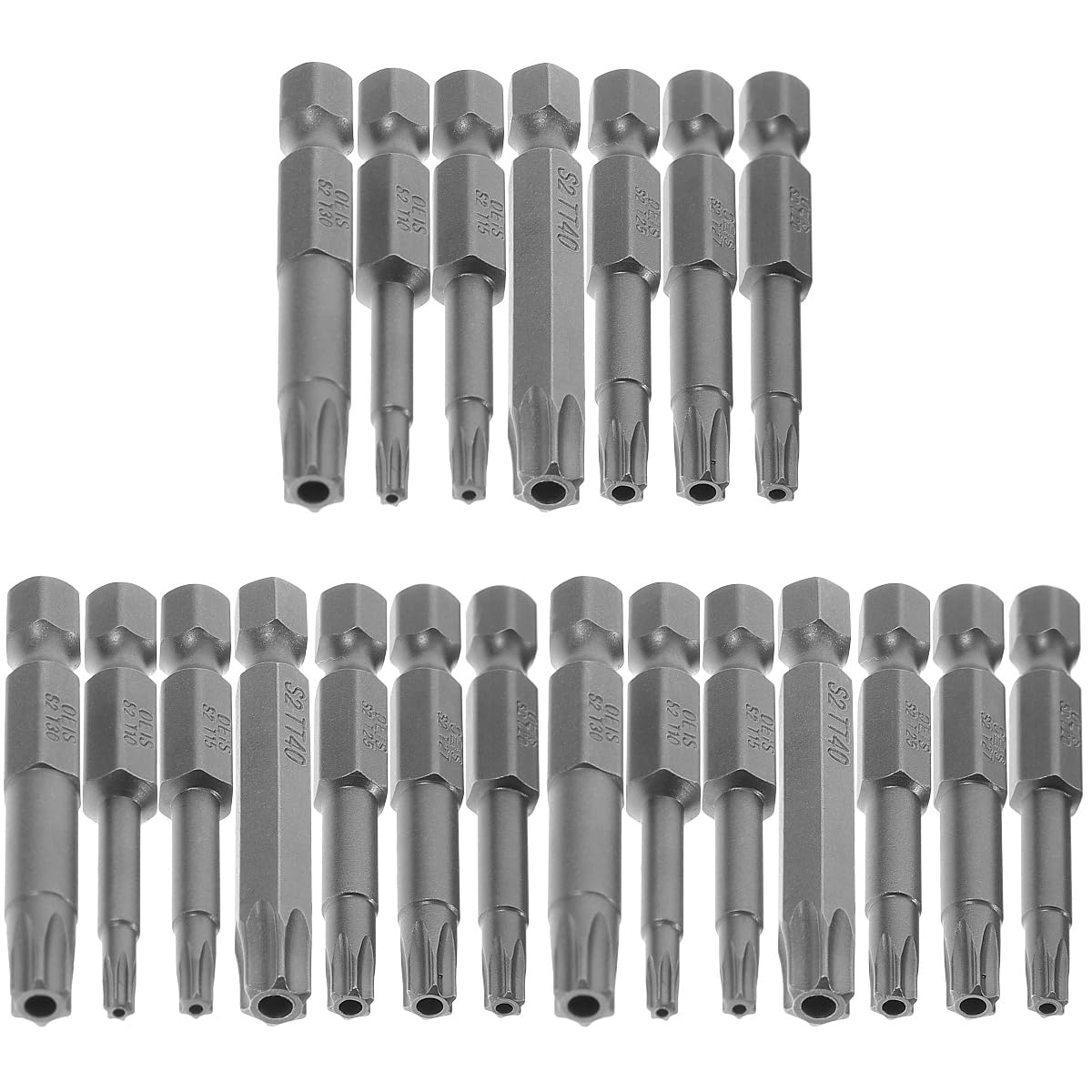 Jeu embouts de tournevis hexagonaux pouce compatible vis étoilées pour perceuses