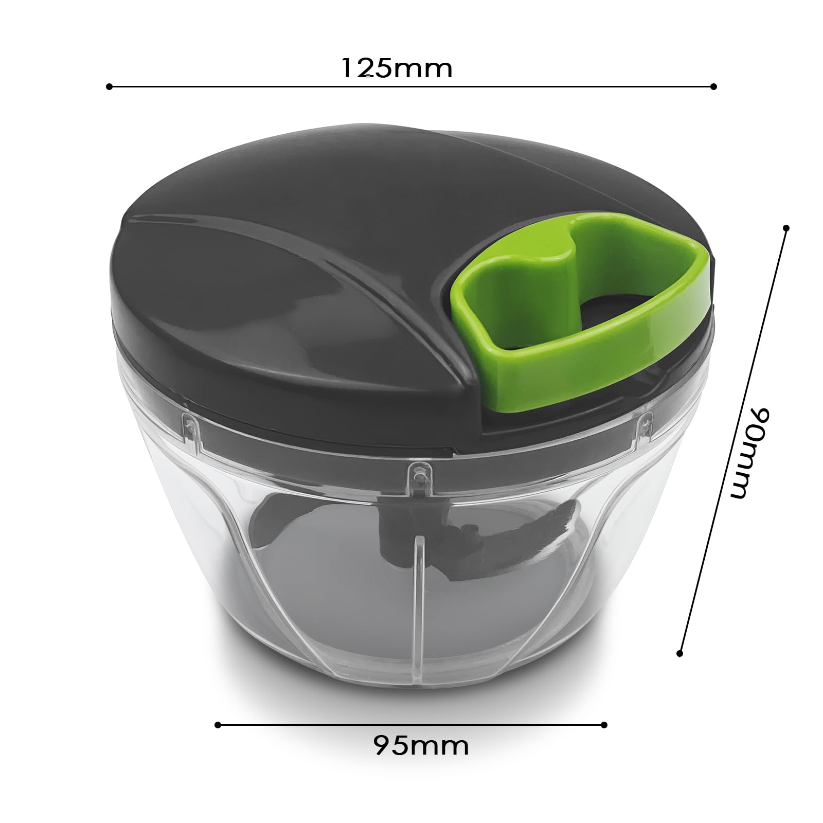Picadora Manual De Verduras - 3 Cuchillas Intercambiables - Sin Electricidad - Ideal Para Salsas Y Ensaladas