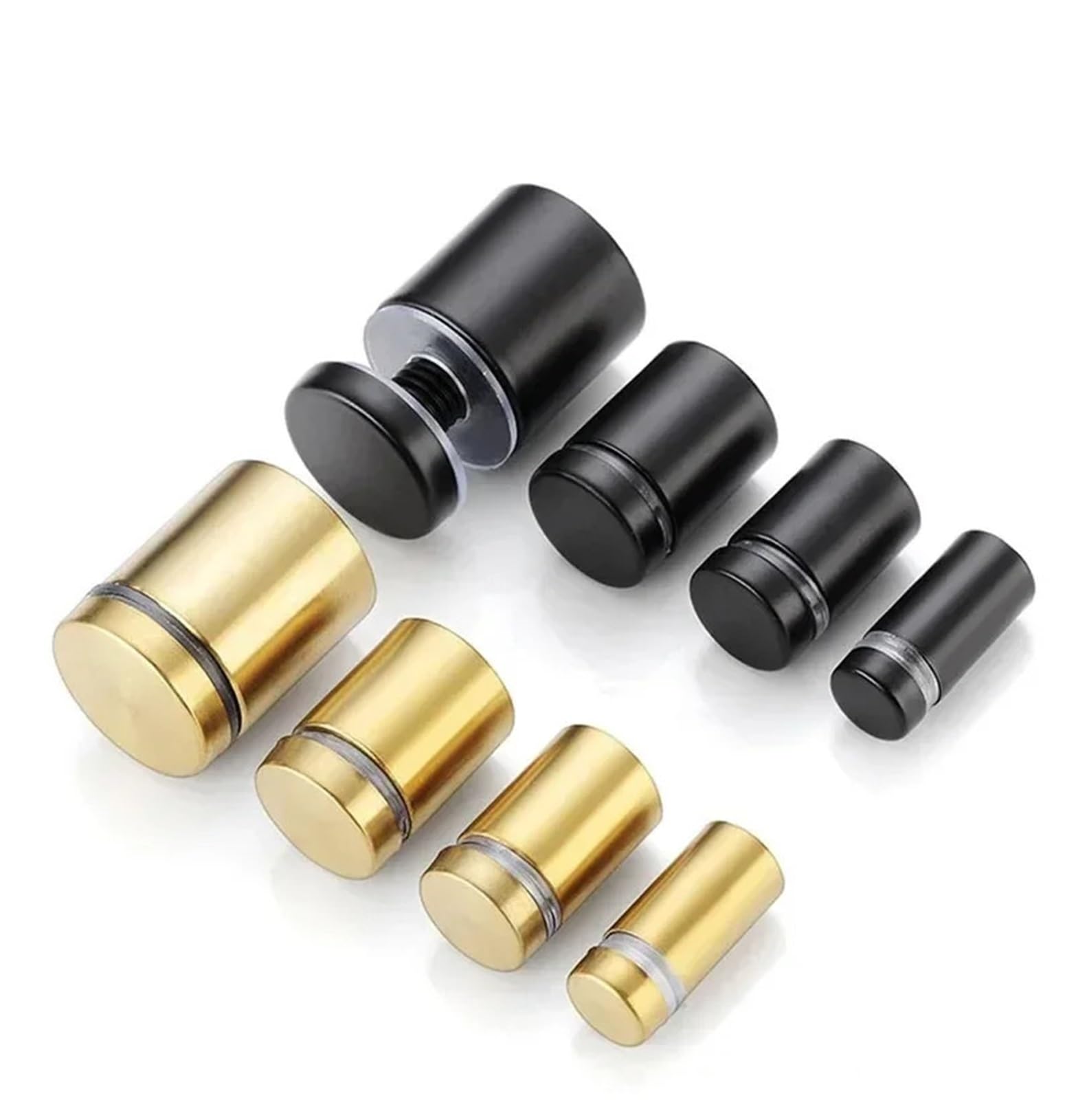 Separadores de Pared 10 Uds. De sujetadores de 12mm, separadores publicitarios, clavos, tornillos fijación for cartelera, Hardware(WHITE,30PC,12x30mm)