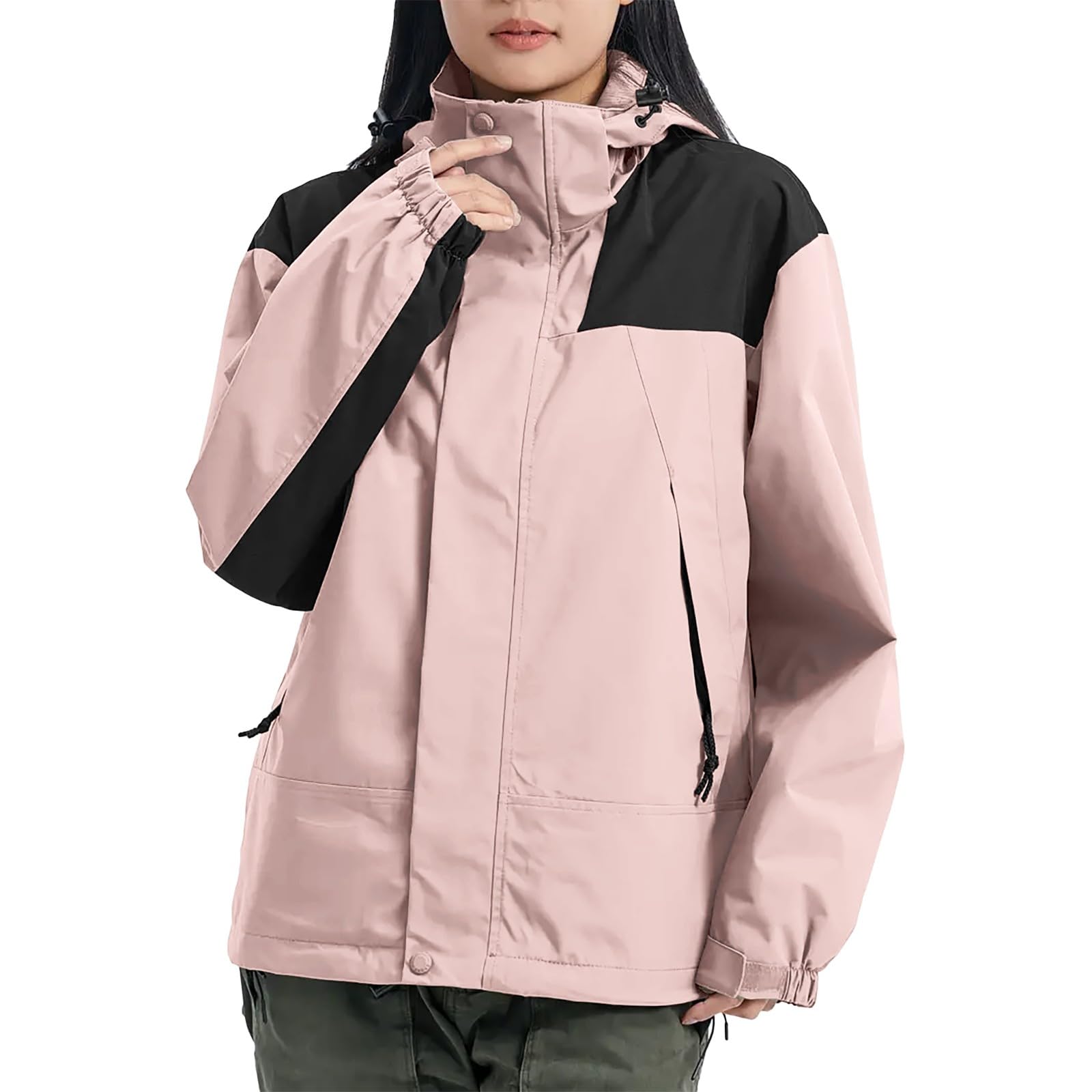 Giacca Sportiva Da Esterno Donna Staccabile Antivento E Adatta Per Alpinismo Sci Cappotto Womens Rain Jacket Impermeabile Giubbino Antipioggia Trekking Completo Regenjacke Damen Corsa