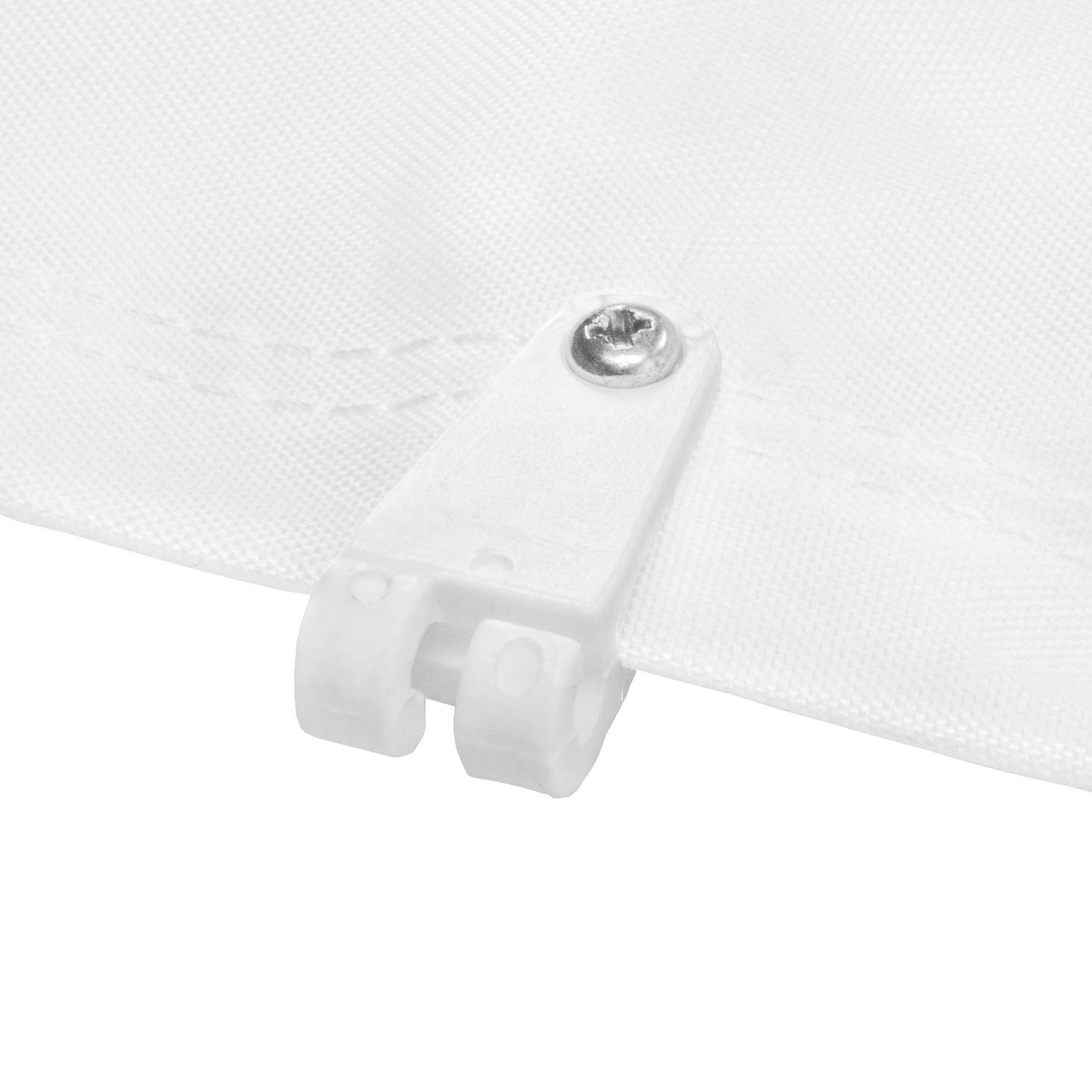 sunprotect 12589 Laufhaken Zubehör für Seilspann-Markise Sonnensegel Sonnenschutz für Pergola Wintergarten Terrasse, weiß (150)