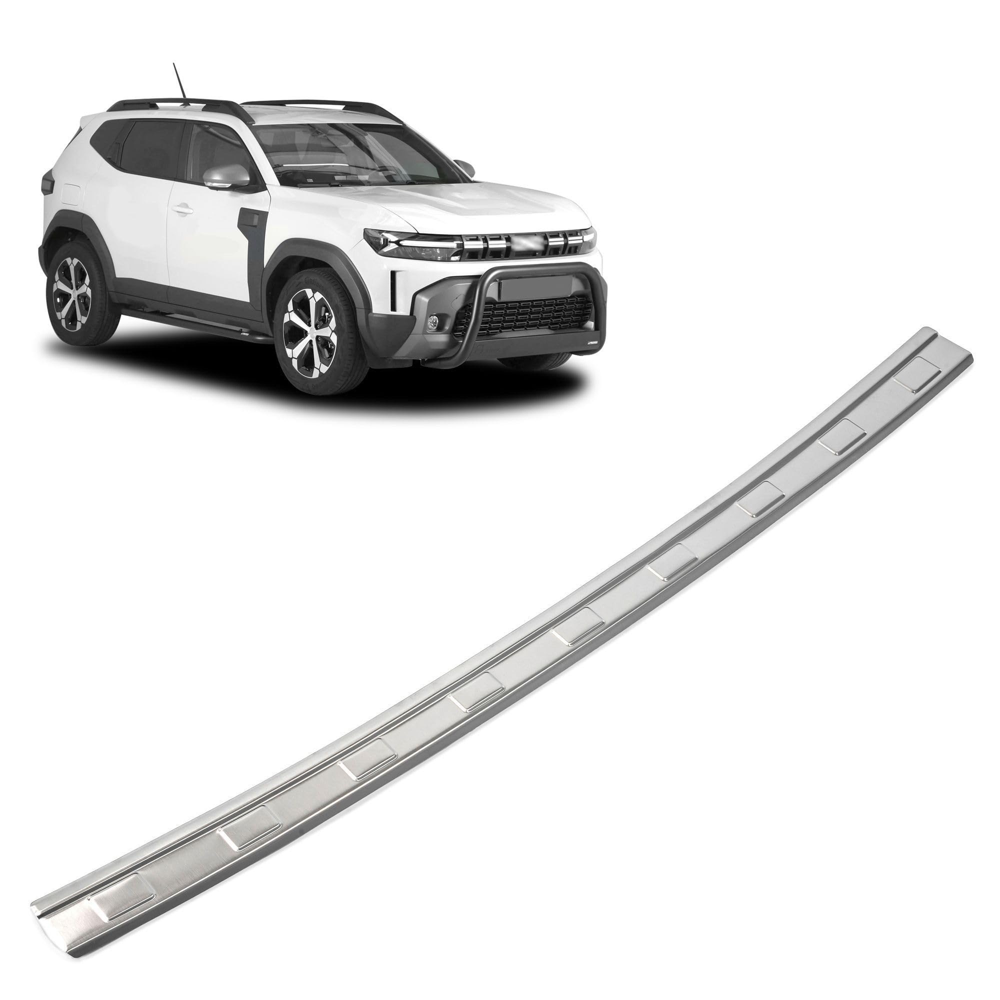 CHROMEMASTER Protezione Paraurti Posteriore Dacia Duster 2024+ Acciaio inossidabile Spazzolato Argento