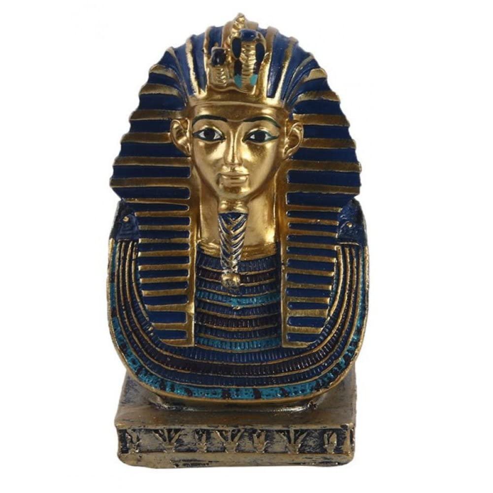 Luxylei Egyptian Pharaoh Statue Egyptian King Tutankhamun Figurine Resin Figurines Statue Bust Egypt Statue Resin Home Decor