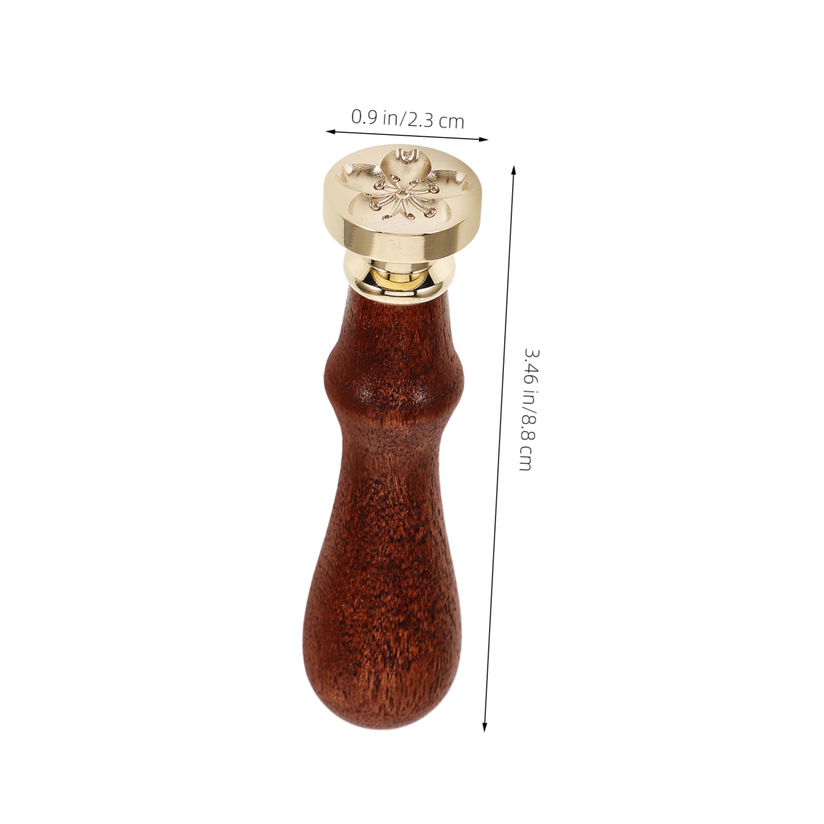HOMSFOU 4 Sätze Wachssiegelstempel mit Holzgriff Blumenmuster für Einladungen Umschläge DIY Projekte und Besondere Anlässe Kupferstempel für Einzigartige Designs